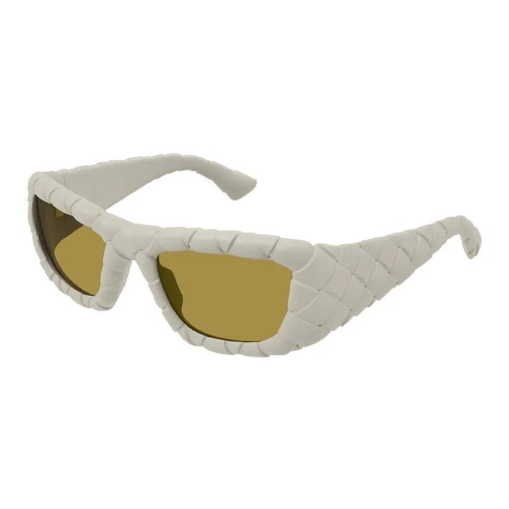 NEW BOTTEGA VENETA BV1303S 006 WHITE BROWN WOMEN SUNGLASSES